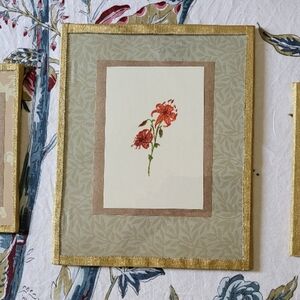 Hand Painted Red Lily Wall Art